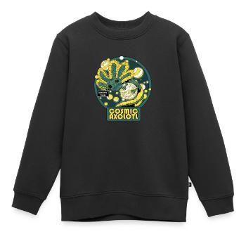 Kosmischer Axolotl - Kinder Premium Organic Sweatshirt - Schwarz - Vorne - AI Model Kid Female (0cm)