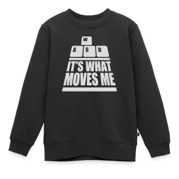 c’est ce qui m’émeut - Sweat Premium enfant bio - noir - Devant - AI Model Kid Female (0cm)