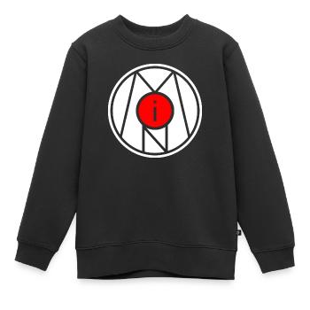 Symbole de la lune - Sweat Premium enfant bio - noir - Devant - AI Model Kid Female (0cm)