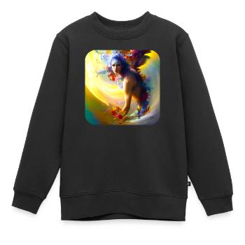 Surfing Haven - Kinder Premium Organic Sweatshirt - Schwarz - Vorne - AI Model Kid Female (0cm)
