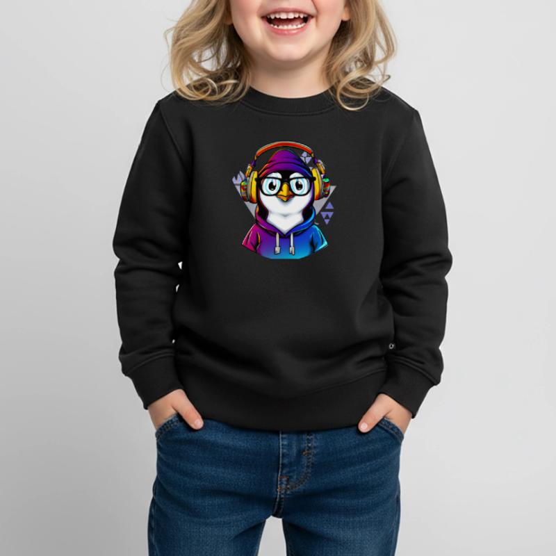 Nerd Pinguin mit Pullover Kinder Premium Organic Sweatshirt