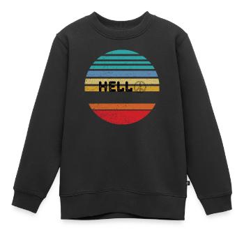 Hallo Retro - Kinder Premium Organic Sweatshirt - Schwarz - Vorne - AI Model Kid Female (0cm)