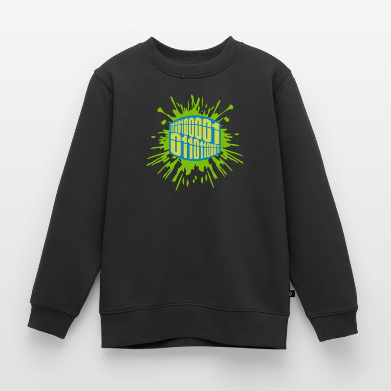 Binary Code Program Language Kids Premium Organic Sweatshirt