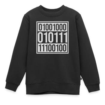 Binär Code Programm Sprache - Kinder Premium Organic Sweatshirt - Schwarz - Vorne - AI Model Kid Female (0cm)