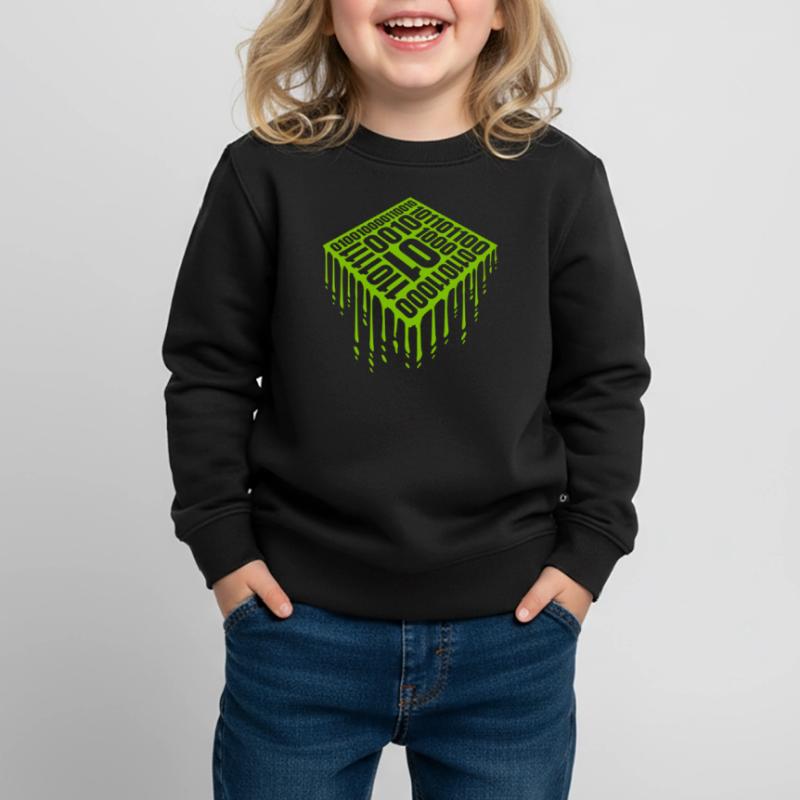 Binary Code Program Language Kids Premium Organic Sweatshirt