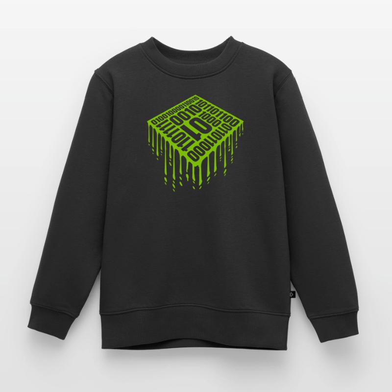 Binary Code Program Language Kids Premium Organic Sweatshirt