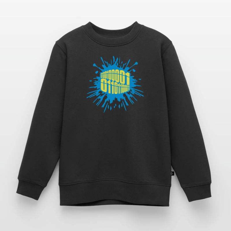 Binary Code Program Language Kids Premium Organic Sweatshirt