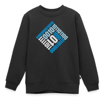 Binär Code Programm Sprache - Kinder Premium Organic Sweatshirt - Schwarz - Vorne - AI Model Kid Female (0cm)