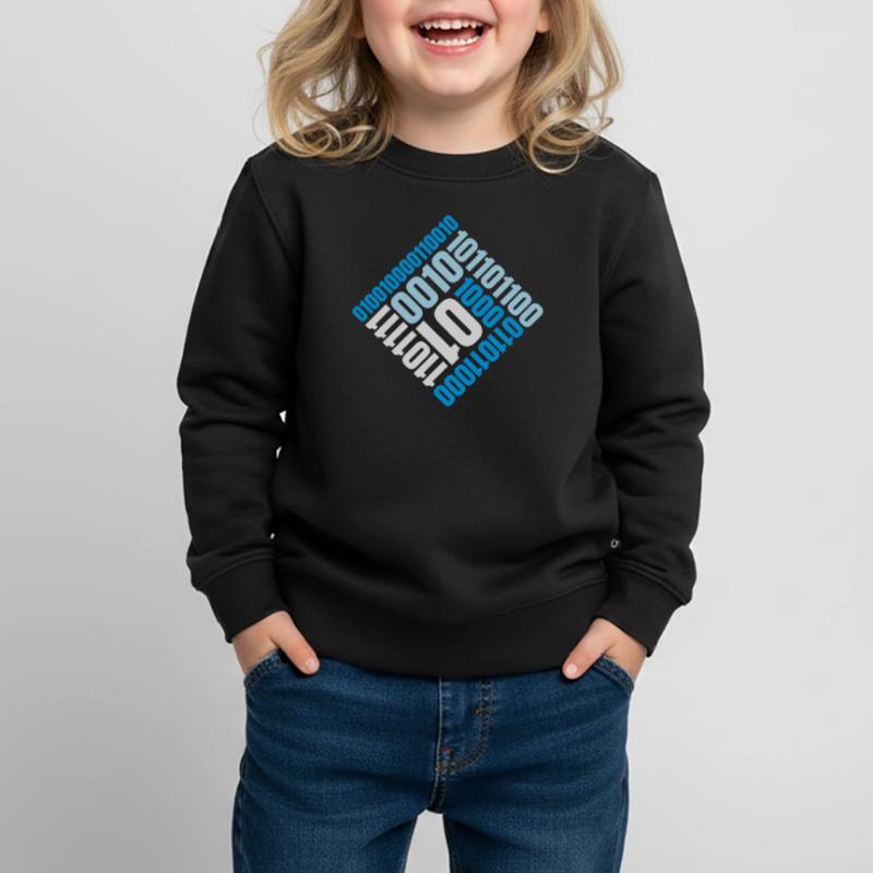 Binary Code Program Language Kids Premium Organic Sweatshirt