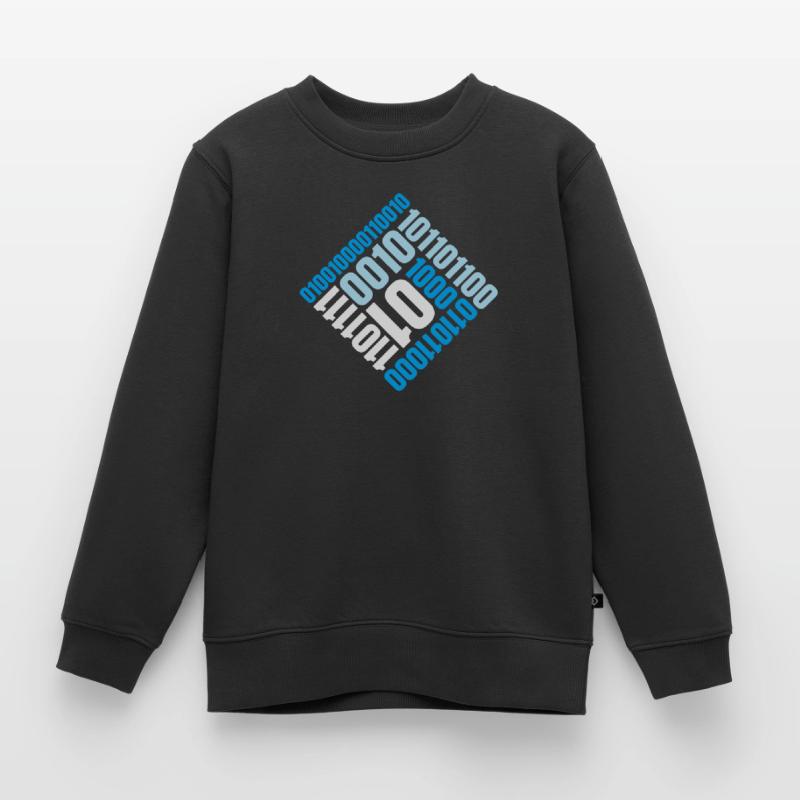 Binary Code Program Language Kids Premium Organic Sweatshirt