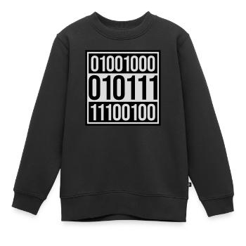 Binär Code Programm Sprache - Kinder Premium Organic Sweatshirt - Schwarz - Vorne - AI Model Kid Female (0cm)