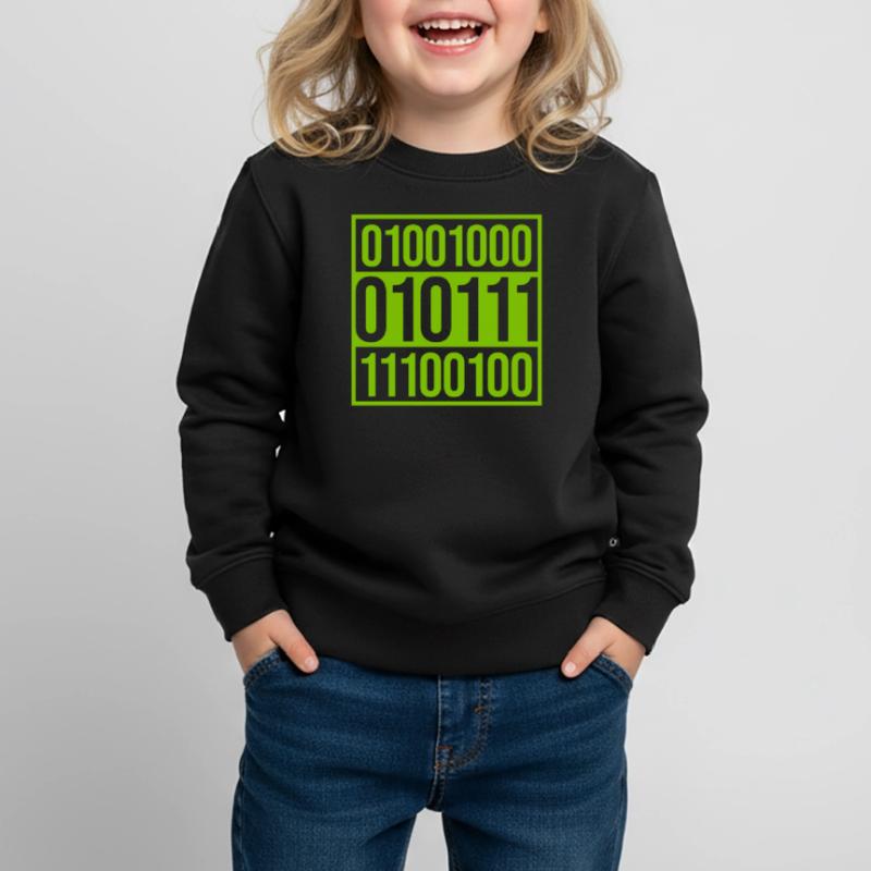 Binary Code Program Language Kids Premium Organic Sweatshirt