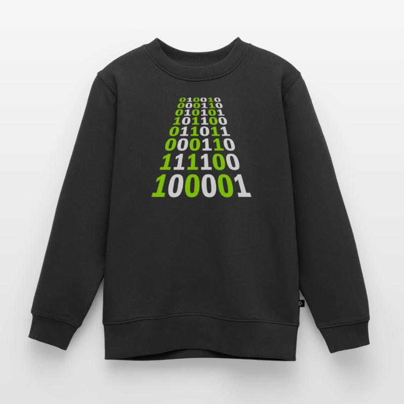 Binary Code Program Language Kids Premium Organic Sweatshirt