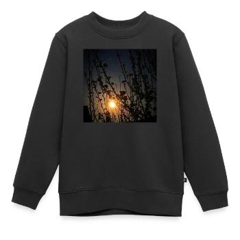 Mond - Kinder Premium Organic Sweatshirt - Schwarz - Vorne - AI Model Kid Female (0cm)