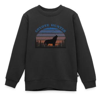 Coyote Hunter - Kinder Premium Organic Sweatshirt - Schwarz - Vorne - AI Model Kid Female (0cm)