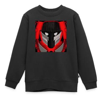 Anime-Charakter in einer Maske - Kinder Premium Organic Sweatshirt - Schwarz - Vorne - AI Model Kid Female (0cm)