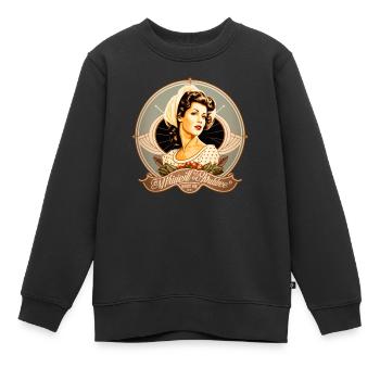 Perfekte Ehefrau - Kinder Premium Organic Sweatshirt - Schwarz - Vorne - AI Model Kid Female (0cm)