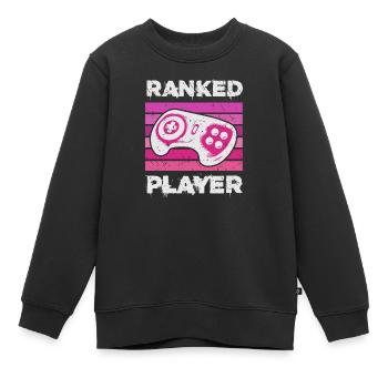 Joueur classé jeu - Sweat Premium enfant bio - noir - Devant - AI Model Kid Female (0cm)
