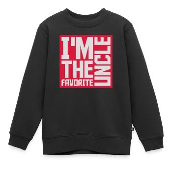 im the favorite uncle - Kinder Premium Organic Sweatshirt - Schwarz - Vorne - AI Model Kid Female (0cm)