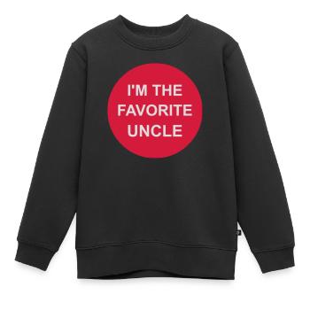 im the favorite uncle - Kinder Premium Organic Sweatshirt - Schwarz - Vorne - AI Model Kid Female (0cm)