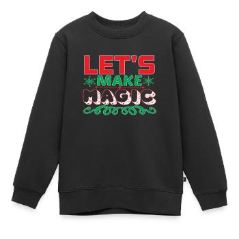 Faisons de la magie - Sweat Premium enfant bio - noir - Devant - AI Model Kid Female (0cm)
