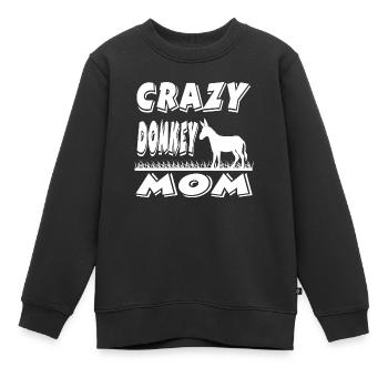 Esel - Kinder Premium Organic Sweatshirt - Schwarz - Vorne - AI Model Kid Female (0cm)