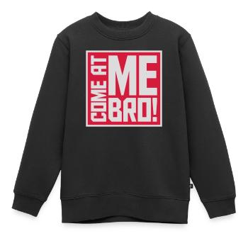 come at me bro - Kinder Premium Organic Sweatshirt - Schwarz - Vorne - AI Model Kid Female (0cm)