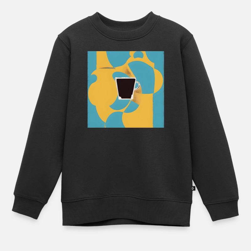Portrait des amoureux du café - Sweat Premium enfant bio - noir