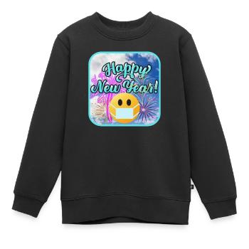 Frohes neues Jahr, buntes Thema. - Kinder Premium Organic Sweatshirt - Schwarz - Vorne - AI Model Kid Female (0cm)