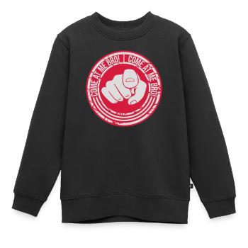 come at me bro - Kinder Premium Organic Sweatshirt - Schwarz - Vorne - AI Model Kid Female (0cm)