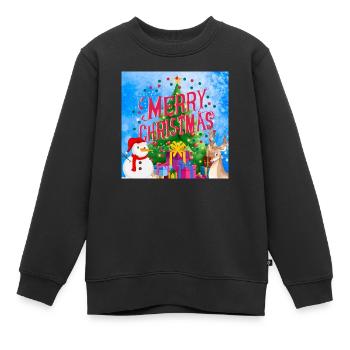 Joyeuses Fêtes. Noël - Sweat Premium enfant bio - noir - Devant - AI Model Kid Female (0cm)