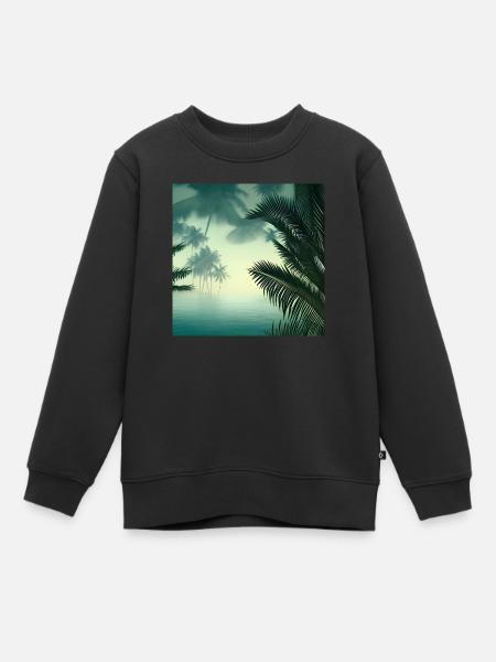 Vue sur l’eau de la jungle - Sweat Premium enfant bio - noir