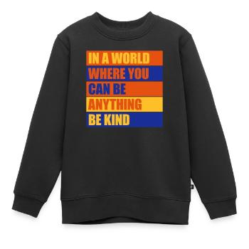 Vous pouvez être gentil - Sweat Premium enfant bio - noir - Devant - AI Model Kid Female (0cm)