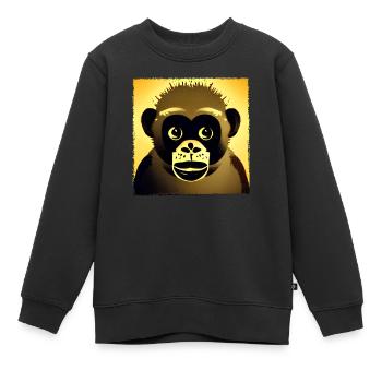 Singe jaune de la forêt tropicale humide - Sweat Premium enfant bio - noir - Devant - AI Model Kid Female (0cm)