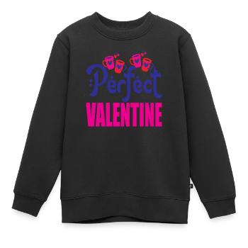 Perfect Valentine - Kinder Premium Organic Sweatshirt - Schwarz - Vorne - AI Model Kid Female (0cm)