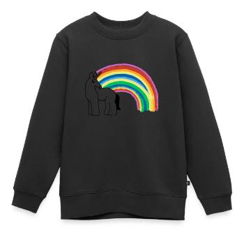 Feel Good Horn - Kinder Premium Organic Sweatshirt - Schwarz - Vorne - AI Model Kid Female (0cm)