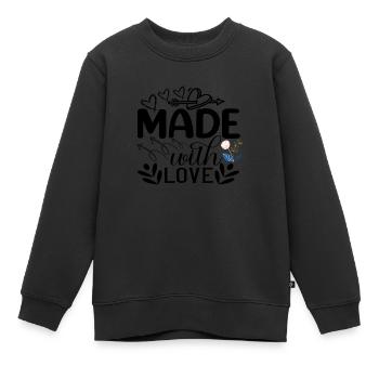 Made With Love - Kinder Premium Organic Sweatshirt - Schwarz - Vorne - AI Model Kid Female (0cm)