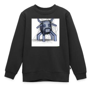 Crazy Doge - Kinder Premium Organic Sweatshirt - Schwarz - Vorne - AI Model Kid Female (0cm)