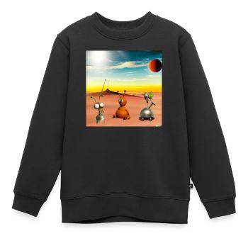 Mars Crazy Amimals - Kinder Premium Organic Sweatshirt - Schwarz - Vorne - AI Model Kid Female (0cm)