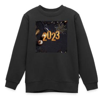 2023 Jascha Gräfe 1 - Kinder Premium Organic Sweatshirt - Schwarz - Vorne - AI Model Kid Female (0cm)