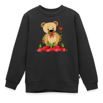 Nounours - Sweat Premium enfant bio - noir - Devant - AI Model Kid Female (0cm)