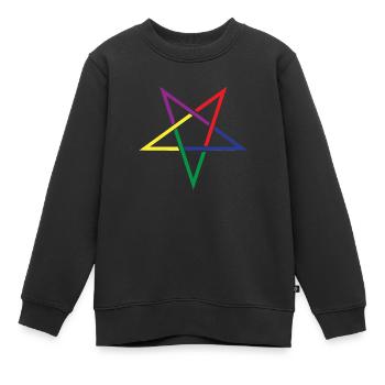 Pentakel Antikes Symbol - Kinder Premium Organic Sweatshirt - Schwarz - Vorne - AI Model Kid Female (0cm)