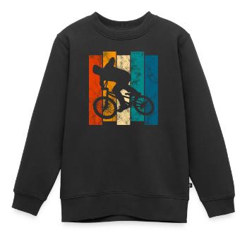 BMX Vélo Vélo Rétro Cadeau Vélo Motocross - Sweat Premium enfant bio - noir - Devant - AI Model Kid Female (0cm)