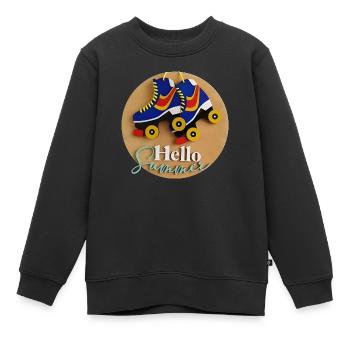 Roller Quad - Sweat Premium enfant bio - noir - Devant - AI Model Kid Female (0cm)
