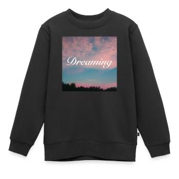 Rêver entre les nuages - Sweat Premium enfant bio - noir - Devant - AI Model Kid Female (0cm)