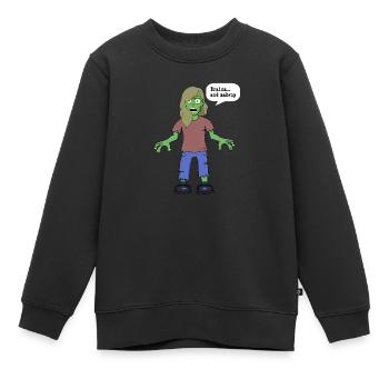 Zombie Brains et maquillage - Sweat Premium enfant bio - noir - Devant - AI Model Kid Female (0cm)