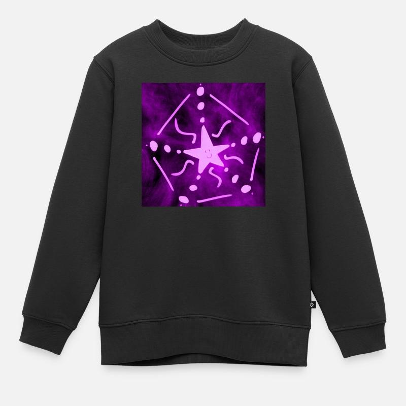 ÉTOILE POURPRE - Sweat Premium enfant bio - noir