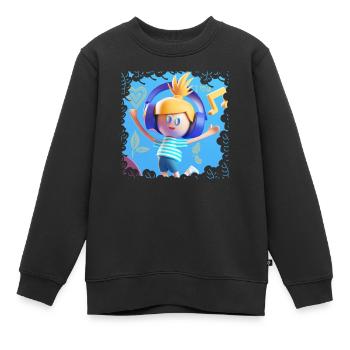 LUSTIGE MUSIK 3 - Kinder Premium Organic Sweatshirt - Schwarz - Vorne - AI Model Kid Female (0cm)