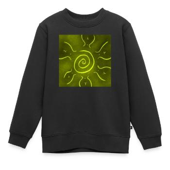 SOLEIL JAUNE - Sweat Premium enfant bio - noir - Devant - AI Model Kid Female (0cm)