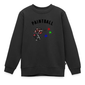 Paintball - Kinder Premium Organic Sweatshirt - Schwarz - Vorne - AI Model Kid Female (0cm)